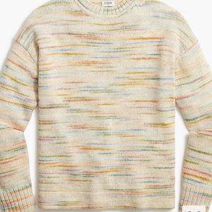 J.Crew Factory Space-dyed Boxy Crewneck Pullover Sweater Size M